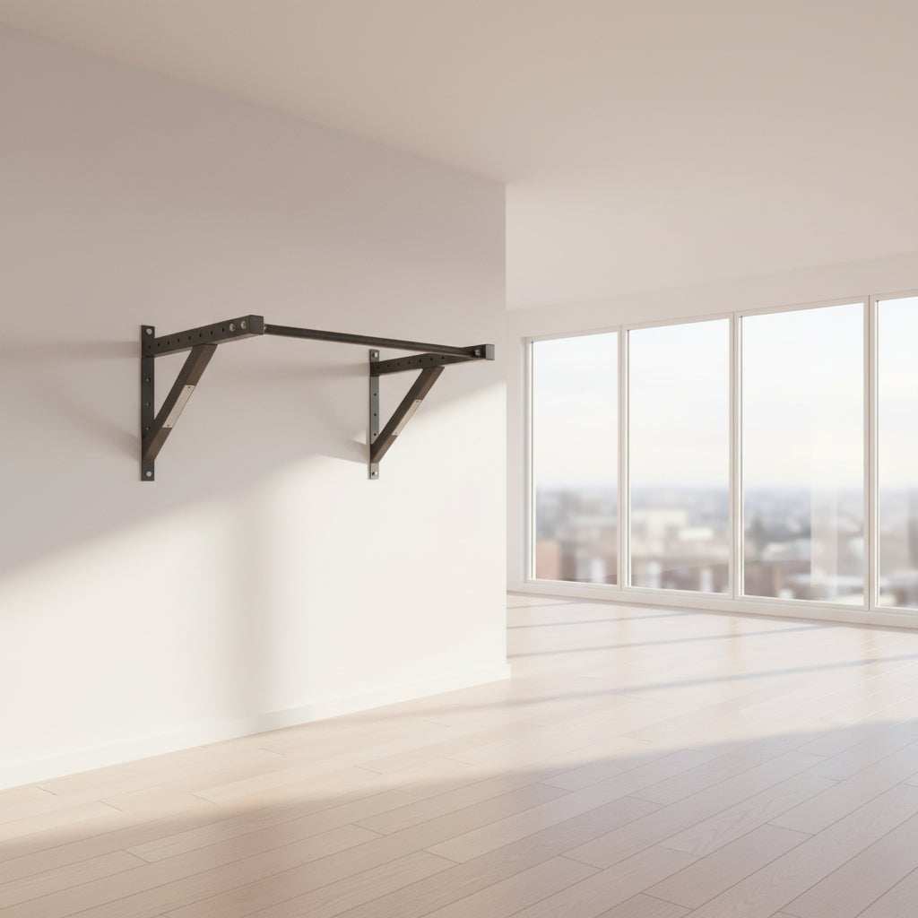 Variety of pull-up bars and fitness equipment for upper body strength training at home