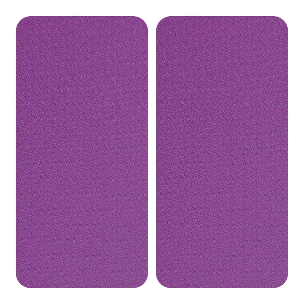 Purple textured yoga mats for home gym workouts and fitness routines