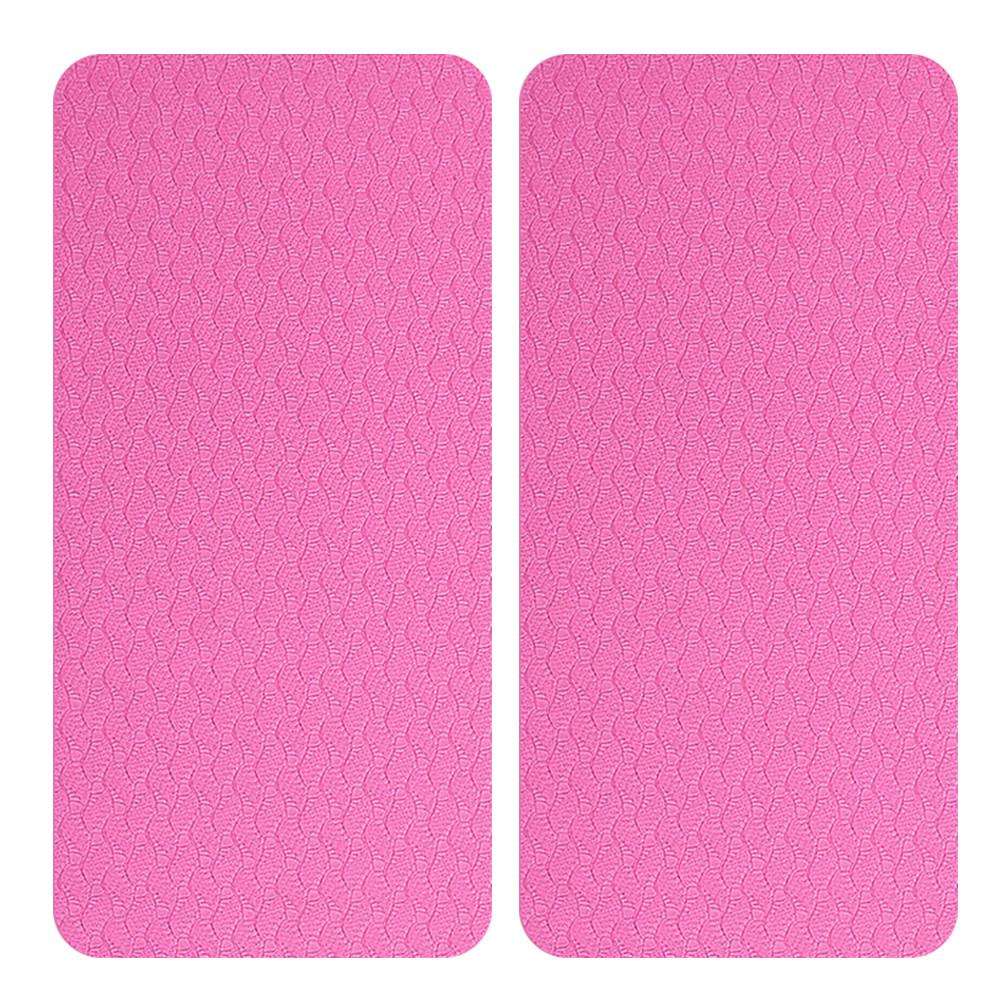 Pink textured yoga mats for home gym workouts and fitness routines
