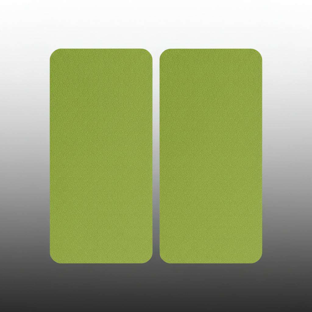 Green textured yoga mats for home gym workouts and fitness routines