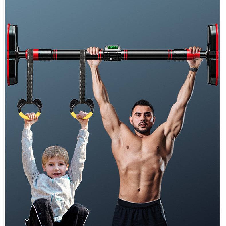 Single pole fitness equipment made of steel pipe with black EVA and PVC components