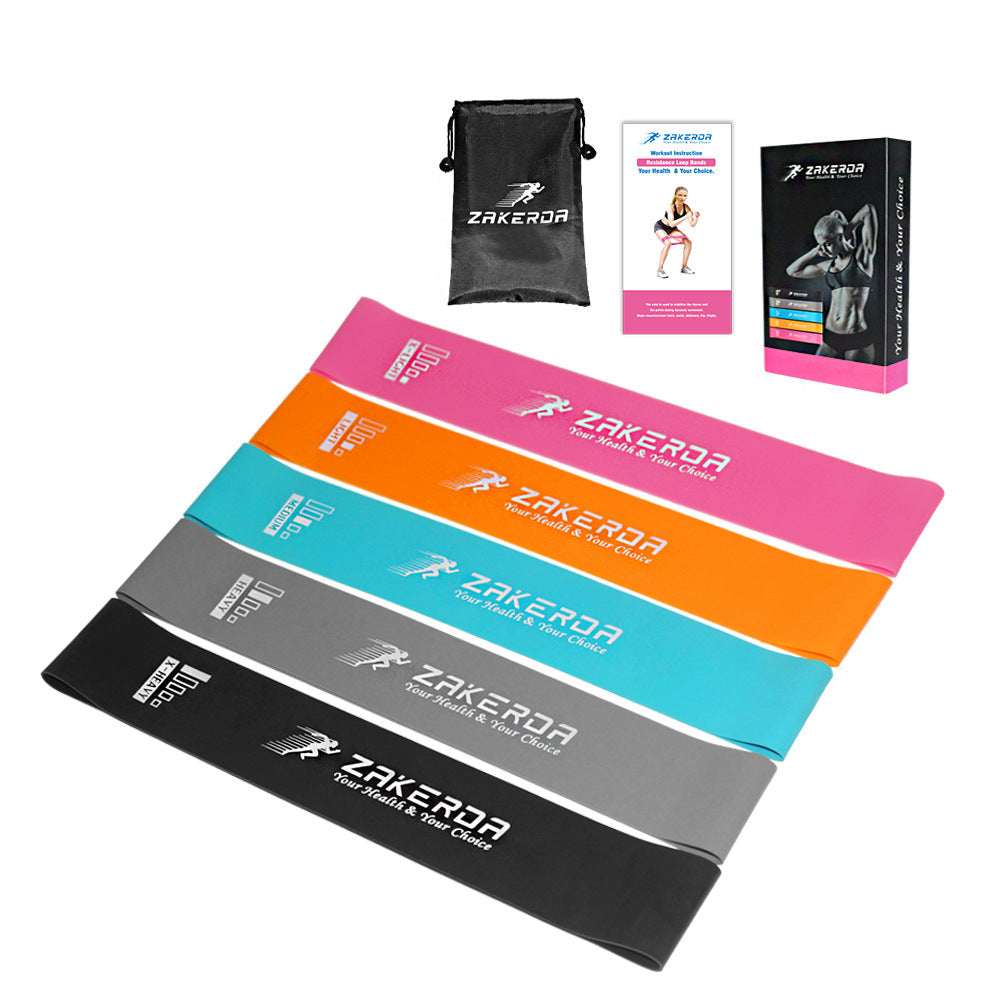 ZAKERDA resistance bands set with carry bag, workout guide, and box for home gym strength training